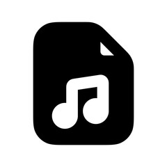 Music file icon vector UI