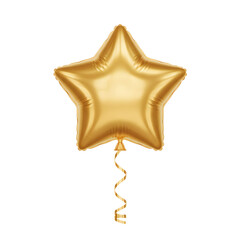 3D Gold Star Shaped Balloon for Celebration Transparent