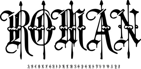 Roman Dominion Font &ndash; Imperial Gothic Roman Alphabet Ancient Authority, Medieval Power & Sacred Empire Display Typeface