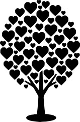 Heart Tree Silhouette