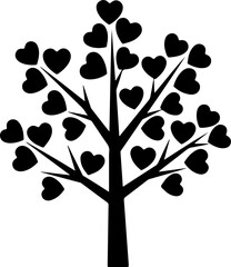 Heart Tree Silhouette