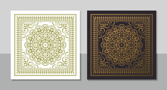 Ornamental Detailed Floral Mandala Decorative Frame Border Elegant Design Element