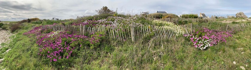 Obraz premium Le long de la côte à Lesconil pointe de Goudoul en Bretagne Cornouaille Finistère France