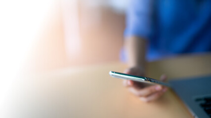 Using laptops and smartphones, shopping online, online transactions, copyspace, online banners.