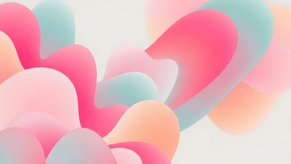 Abstract technology concept with vibrant digital swirls and shapes