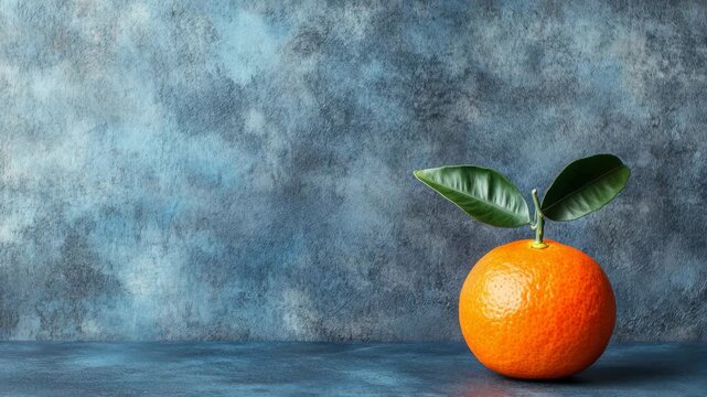 selective focus fresh mandarin closeup