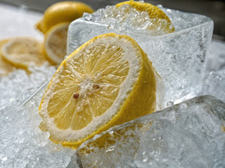 lemon in ice