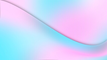 abstract pink and blue background with waves and dots