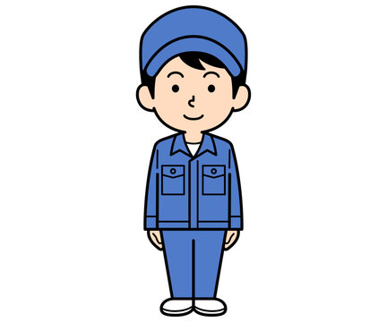 シンプルな作業員の男性