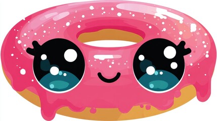 Kawaii Pink Frosted Donut