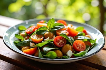 Capturing the Beauty of a Low Sodium Diet: Vibrant Dishes and Serene Nature Scenes to Promote Relaxation and Lower Blood Pressure