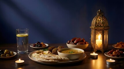 Suhoor meal before dawn during Ramadan