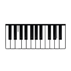 Naklejka premium Minimalist Music Keyboard Keys Illustration