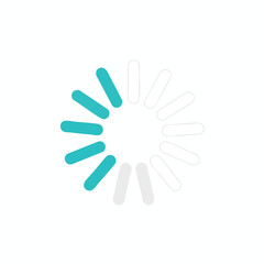 Obraz premium Abstract Teal and Gray Circular Pattern