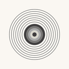 Concentric Circles Abstract Minimal Design