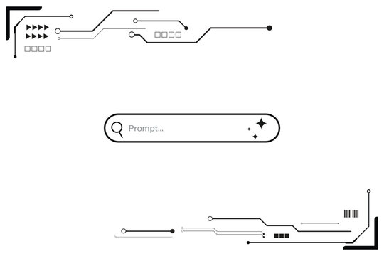 Modern generative AI bar. Artificial intelligence. User interface element for ui ux design on white background. Vector illustration.