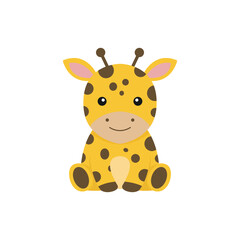 giraffe cartoon vector design concept flat style