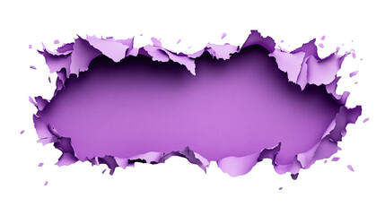Obraz premium Torn Purple Paper on Transparent Background