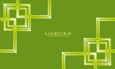 Modern abstract square bright green gradient overlap geometric background. Cool pattern with simple style background. Vector illustration