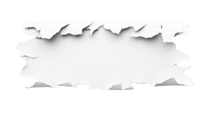 Torn Paper Texture on Transparent Background