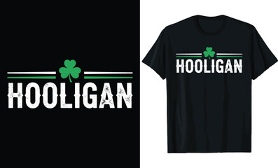 St. Patrick's Day Hooligan Typography T-Shirt Design