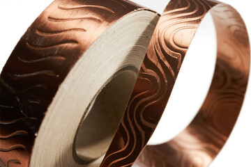 Copper tape with wave pattern