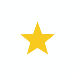 Obraz premium Yellow Star Icon on White Background