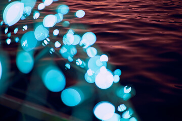 Light show and colorful flower garden decoration