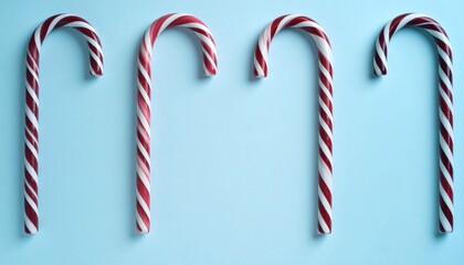 "Show a tunnel of arch-shaped structures with red and white diagonal stripes like candy canes, arranged in linear perspective."