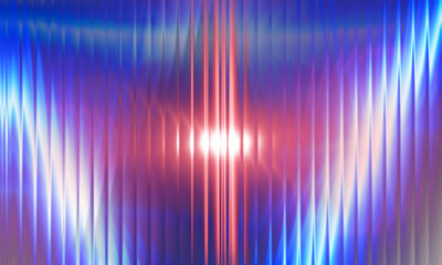 Blue and Red Bright Vertical Ribbed Glass Striped Lines Background with Modern Abstract Design