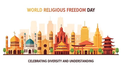 Obraz premium World Religious Freedom Day Celebrating Diversity and Understanding.