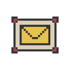 message sign symbol pixel art