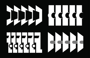 Abstract geometric modular shape pattern design for poster, print, cover, wallpaper.