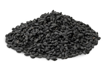 Nigella sativa or Black cumin isolated on white background