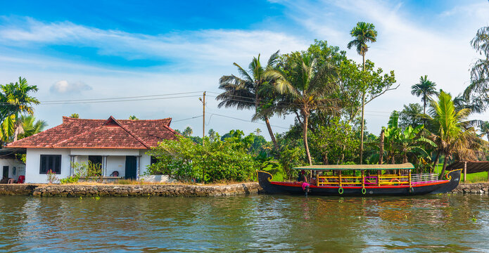 Beautiful View of Backwaters of Alleppey, Kerala.