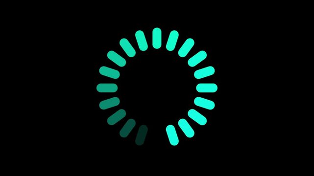 Animated circular loading mark with white background and no background for clean UI progress indicator and system status animation