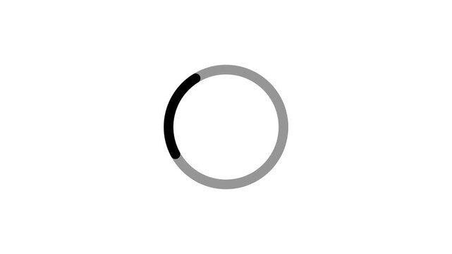 Circle loading animation. Beautiful circle loading icon animation on transparent background for clean UI progress and system status