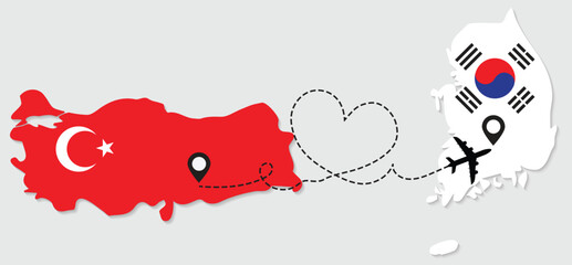 Airplane travel from Turkey to South Korea