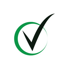 check mark logo icon illustration flat