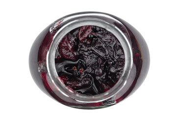 The cranberry sauce in the jar