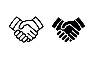 Handshake Icon Vector Symbol for Agreement Partnership and Trust