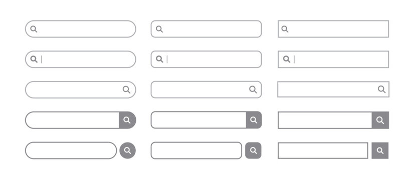 検索窓・検索バーのイラスト素材　セット　Search bar illustration set