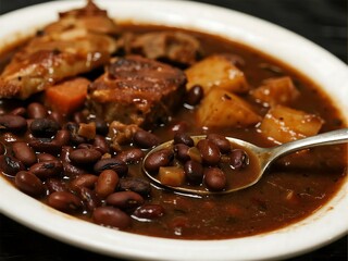 Famous Seasonal and Special Dishes. Feijoada Brazil