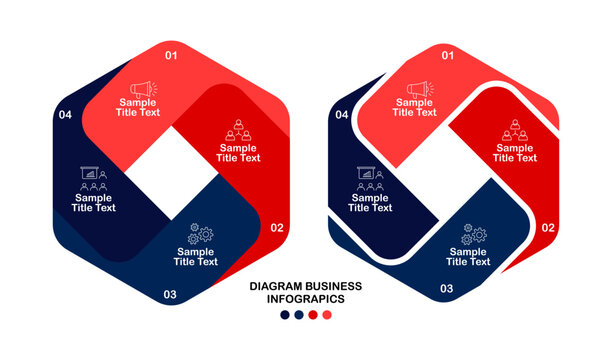 Vector arrow element for infographic 4 step set. Template for cycling diagram, graph, presentation. Business concept with 4 options, parts, steps or processes. vector eps