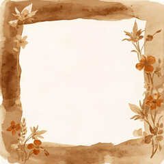 old paper with flowers