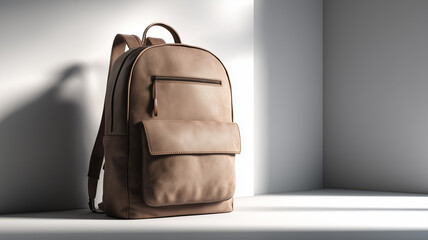 modern backpack isolated on white background