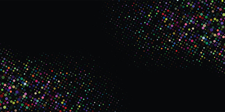 Vibrant halftone pattern color full dots on a dark background, ideal for digital art, retro designs, or tech visua