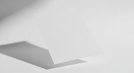 Minimalist paper shadow in monochrome light