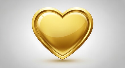 Elegant golden heart symbolizing love and affection