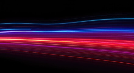 Abstract background depicting flowing multicolored light trails suggesting rapid movement and temporal displacement ,vibrant ,hyperspace ,movement
